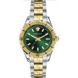 Versace Hellenyium Quartz Green Dial Two Tone Steel Strap Watch For Men - VE3A00720 Authentic Buy Shop Now