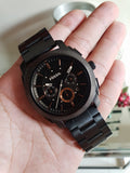 Fossil Machine Chronograph Black Dial Black Steel Strap Watch for Men - FS4682 Authentic Buy Shop Now