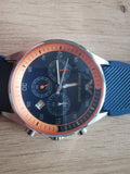 Emporio Armani Chronograph Blue Dial Blue Rubber Strap Watch For Men - AR5864 Authentic Buy Shop Now