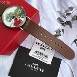 Coach Perry White Dial Brown Leather Strap Watch for Women - 14503514 Authentic Buy Shop Now