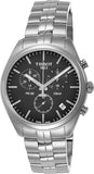 Tissot T Classic PR 100 Chronograph Black Dial Silver Steel Strap Watch for Men - T101.417.11.051.00 Authentic Buy Shop Now