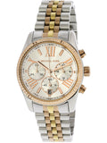 Michael Kors Lexington Chronograph Silver Dial Two Tone Steel Strap Watch for Women - MK5735 Authentic Buy Shop Now