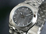 Burberry Herringbone Grey Dial Silver Steel Strap Watch for Women - BU1851 Authentic Buy Shop Now