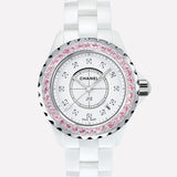 Chanel J12 Quartz Diamonds Mother of Pearl White Dial White Steel Strap Watch for Women - J12 H3243 Authentic Buy Shop Now