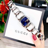 Gucci G Gucci Blue Dial Silver Steel Strap Watch For Women - YA125405 Authentic Buy Shop Now