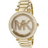 Michael Kors Parker Diamonds Gold Dial Gold Steel Strap Watch for Women - MK5784 Authentic Buy Shop Now