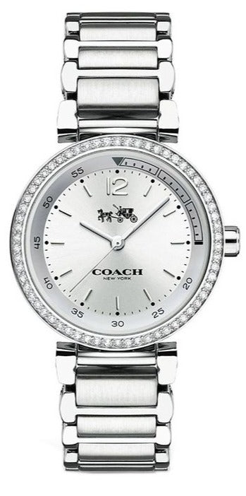 Coach Sports Crystals Silver Dial Silver Steel Strap Watch for Women - 14502194 Authentic Buy Shop Now