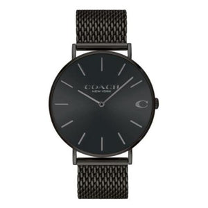 Coach Charles Black Dial Black Mesh Bracelet Watch for Men - 14602148 Authentic Buy Shop Now