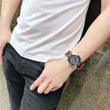 Gucci Dive Black Dial Two Tone NATO Strap Watch For Men - YA136206 Authentic Buy Shop Now