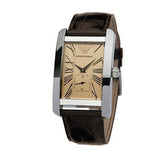 Emporio Armani Classic Beige Dial Brown Leather Strap Watch For Men - AR0154 Authentic Buy Shop Now