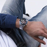 Guess Axle Multifunction Black Dial Silver Steel Strap Watch For Men - GW0488G1 Authentic Buy Shop Now