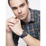 Guess Legacy Blue Dial Blue Silicone Strap Watch For Men - W1049G2 Authentic Buy Shop Now