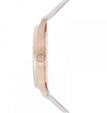 Emporio Armani Classic White Dial Beige Leather Strap Watch For Women - AR11008 Authentic Buy Shop Now