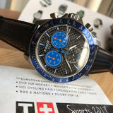 Tissot V8 Alpine Carbon Chronograph Black Dial Black Leather Strap Watch For Men - T106.417.16.201.00 Authentic Buy Shop Now