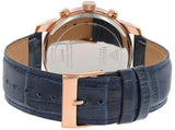 Guess Horizon Chronograph Blue Dial Blue Leather Strap Watch For Men - W0380G5 Authentic Buy Shop Now