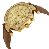 Michael Kors Parker Champagne Gold Dial Brown Leather Strap Watch for Women - MK2249 Authentic Buy Shop Now