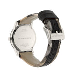 Burberry The City White Dial Black Haymarket Leather Strap Watch for Women - BU9150 Authentic Buy Shop Now