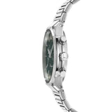 Salvatore Ferragamo Sapphire Chrono Green Dial Silver Steel Strap Watch for Men - SFME00421 Authentic Buy Shop Now