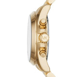 Michael Kors Bradshaw Chronograph White Dial Gold Steel Strap Watch For Women - MK6266 Authentic Buy Shop Now