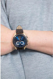 Maserati Traguardo Chronograph Blue Dial Brown Leather Strap Watch For Men - R8871612024 Authentic Buy Shop Now