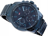 Tommy Hilfiger Decker Chronograph Blue Dial Blue Steel Strap Watch for Men - 1791560 Authentic Buy Shop Now