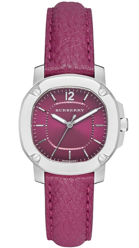 Burberry The Britain Pink Dial Pink Leather Strap Watch for Women - BBY1715 Authentic Buy Shop Now