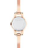 Movado Rondiro 22mm Black Dial Rose Gold Steel Strap Watch For Women - 0607065 Authentic Buy Shop Now