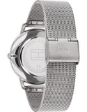 Tommy Hilfiger Spencer Skeleton Black Dial Silver Mesh Bracelet Watch for Men - 1791643 Authentic Buy Shop Now