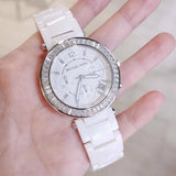 Michael Kors Parker White Dial White Leather Strap Watch for Women - MK5848 Authentic Buy Shop Now