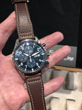 IWC Pilot’s Watch Chronograph Edition “Le Petit Prince” Blue Dial Brown Leather Strap Watch for Men - IW377714 Authentic Buy Shop Now