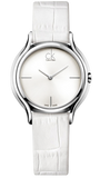 Calvin Klein Skirt White Dial White Leather Strap Watch for Women - K2U231K6 Authentic Buy Shop Now