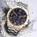 Tommy Hilfiger Blaze Chronograph Blue Dial Silver Steel Strap Watch for Men - 1792031 Authentic Buy Shop Now