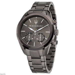 Maserati Traguardo Gun Metal Dial Grey Steel Strap Watch For Men - R8873612002 Authentic Buy Shop Now