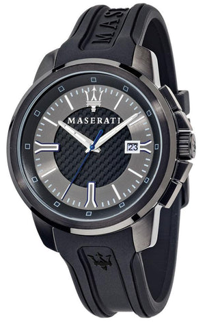 Maserati SFIDA Black Dial Black Rubber Strap Watch For Men - R8851123004 Authentic Buy Shop Now