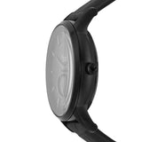 Emporio Armani Meccanico Skeleton Black Dial Black Leather Strap Watch For Men - AR60046 Authentic Buy Shop Now