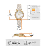 Michael Kors Tibby Analog Silver Dial White Leather Strap Watch for Women - MK1049 Authentic Buy Shop Now