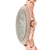 Michael Kors Camille Chronograph Grey Dial Rose Gold Steel Strap Watch For Women - MK6983 Authentic Buy Shop Now