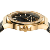 Michael Kors Lennox Three Hand Black Dial Black Leather Strap Watch For Women - MK7307 Authentic Buy Shop Now