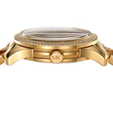 Michael Kors Runway Three Hand Brown Dial Two Tone Steel Strap Watch For Women - MK7389 Authentic Buy Shop Now