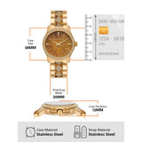 Michael Kors Runway Three Hand Brown Dial Two Tone Steel Strap Watch For Women - MK7389 Authentic Buy Shop Now