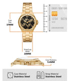 Michael Kors Lennox Quartz Black Dial Gold Steel Strap Watch For Women - MK7404 Authentic Buy Shop Now