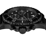 Michael Kors Everest Chronograph Black Dial Black Leather Strap Watch For Men - MK9053 Authentic Buy Shop Now
