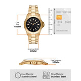 Michael Kors Everest Three-Hand Black Dial Gold Steel Strap Watch For Men - MK9078 Authentic Buy Shop Now