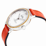 Coach Delancey White Dial Orange Leather Strap Watch for Women - 14502880 Authentic Buy Shop Now