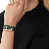 Michael Kors Emery Quartz Diamonds Green Dial Green Leather Strap Watch For Women - MK4697 Authentic Buy Shop Now
