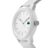 Lacoste 12.12 White Dial White Silicon Strap Watch for Men - 2010984 Authentic Buy Shop Now