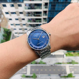Tissot Luxury Powermatic 80 Blue Dial Silver Steel Strap Watch For Men - T086.407.11.041.00 Authentic Buy Shop Now