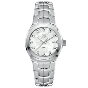 Tag Heuer Link Quartz Diamonds Mother of Pearl Dial Silver Steel Strap Watch for Women - WBC1312.BA0600 Authentic Buy Shop Now