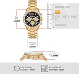 Michael Kors Berkley Chronograph Black Dial Gold Steel Strap Watch For Women - MK7414 Authentic Buy Shop Now