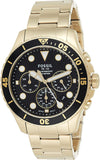 Fossil FB-03 Chronograph Black Dial Gold Steel Strap Watch for Men - FS5727 Authentic Buy Shop Now